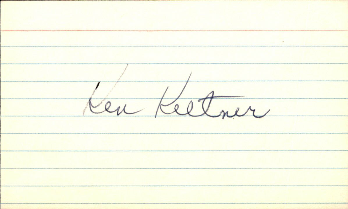 Ken Keltner Cleveland Indians d.1991 Signed/Autographed 3x5 Index Card 162488
