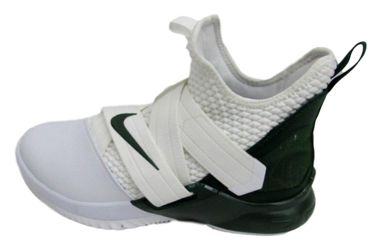 Men's Nike Lebron XII White Green Basketball Shoes AT3872-117 147342