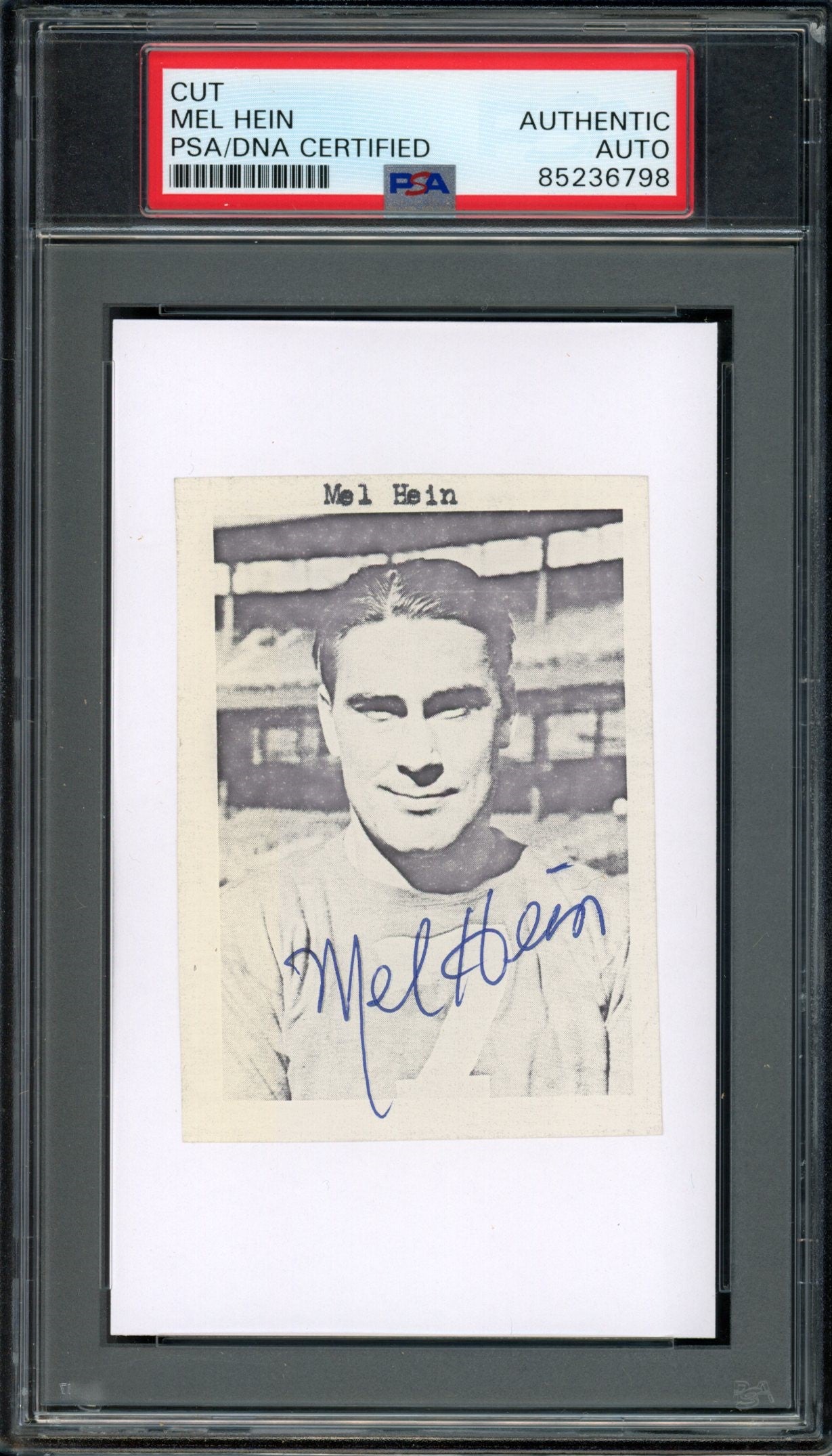 Mel Hein HOF Signed/Auto Cut Photo on 3x5 Card New York Giants PSA/DNA 188292
