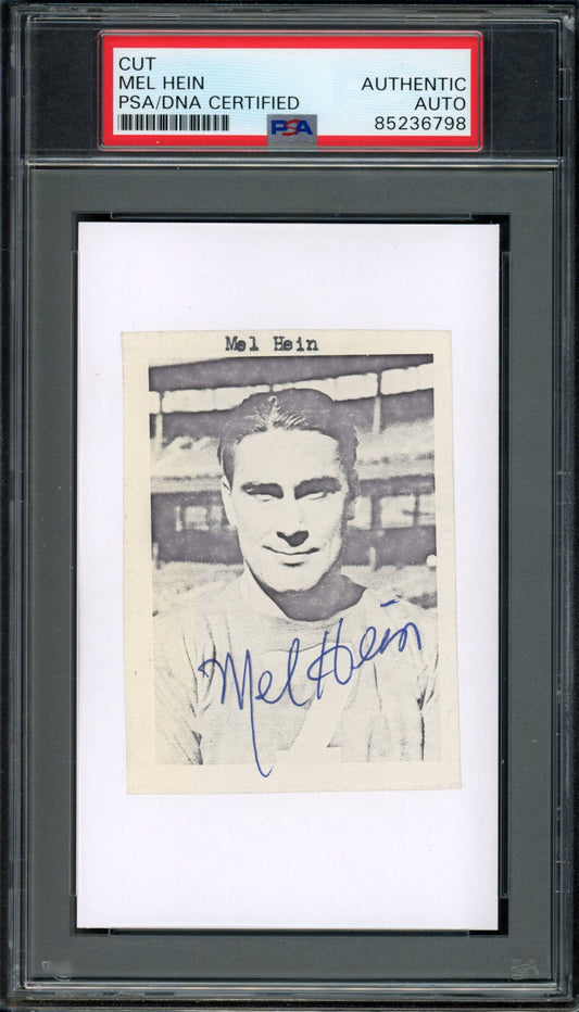 Mel Hein HOF Signed/Auto Cut Photo on 3x5 Card New York Giants PSA/DNA 188292