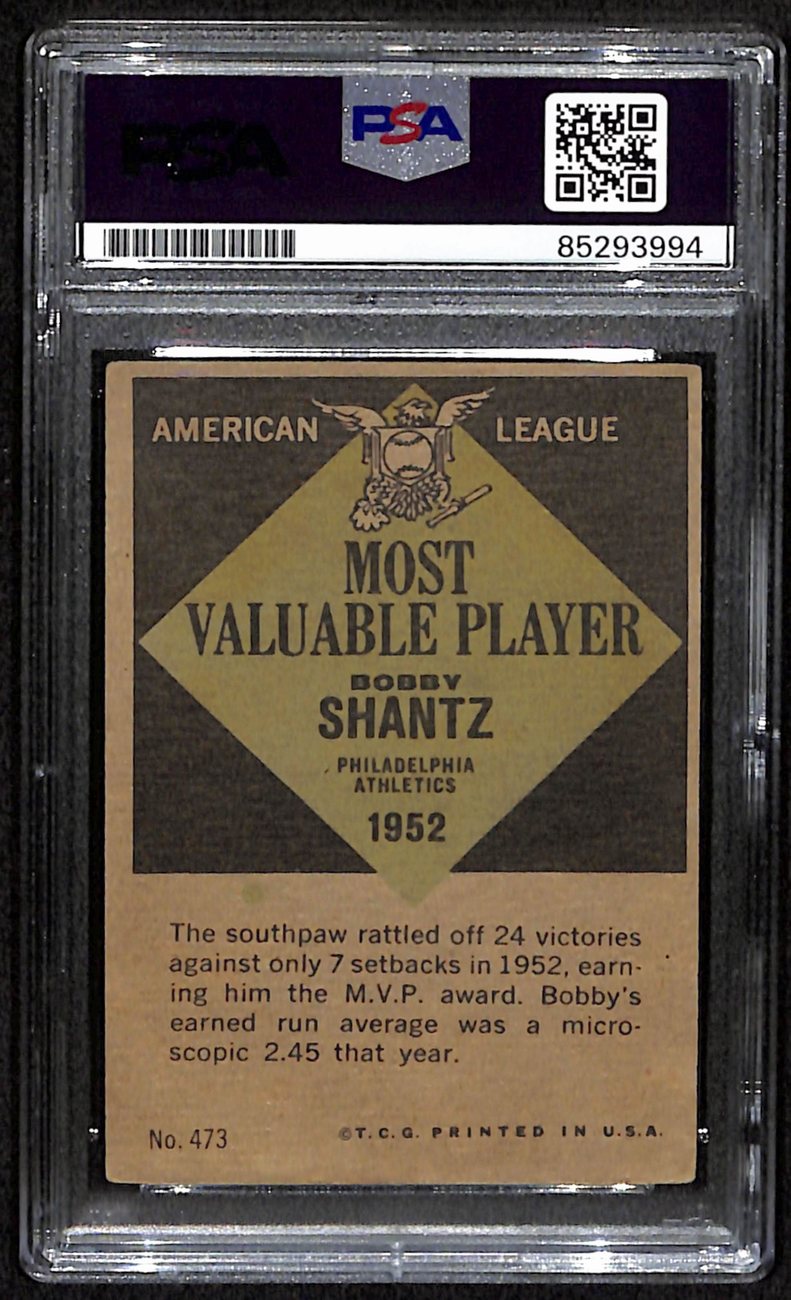 Bobby Shantz Signed/Autographed 1961 Topps Card #473 Tigers PSA/DNA 190670