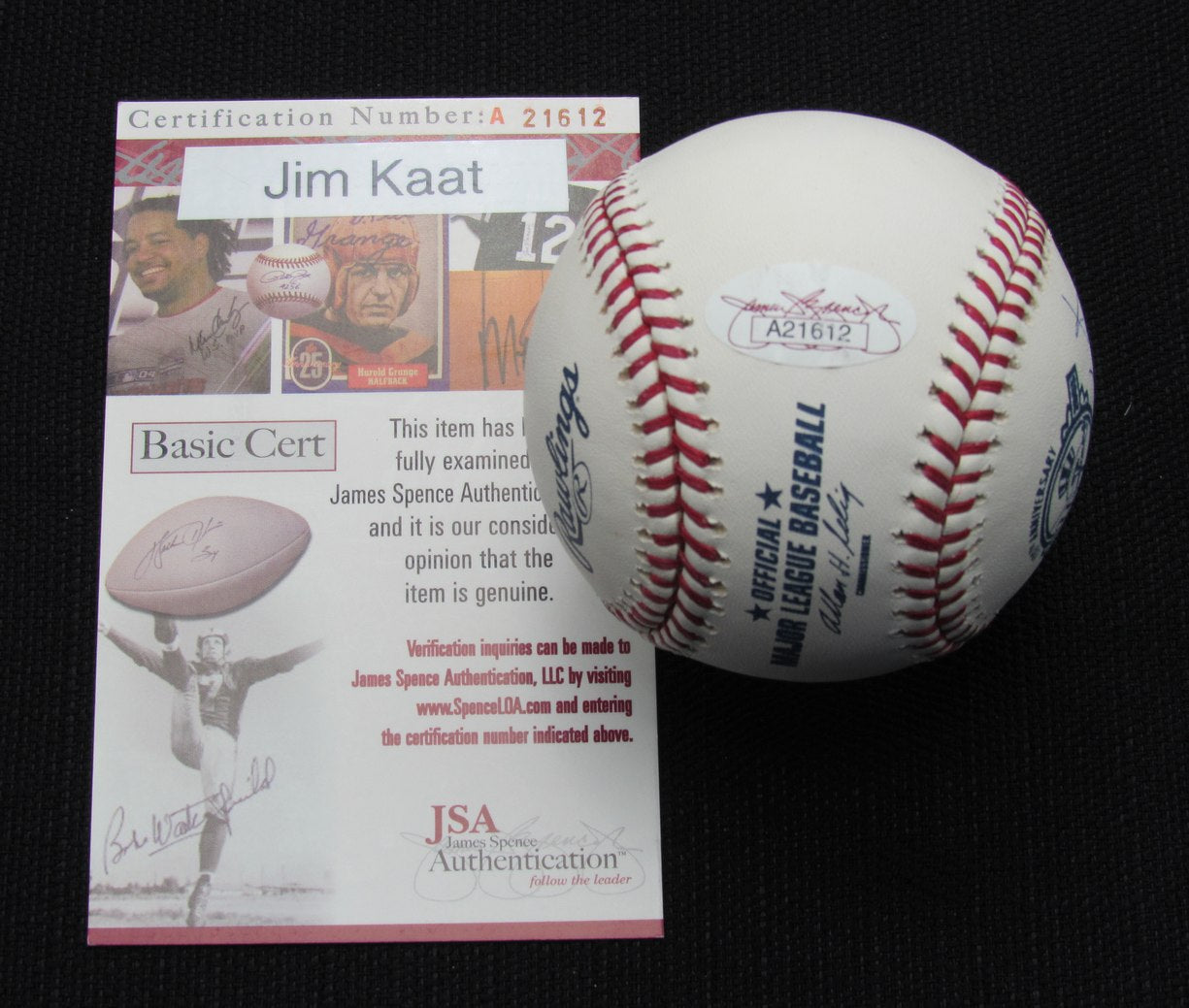Jim Kaat Signed/Auto Yankees 100th OML Baseball JSA 186718