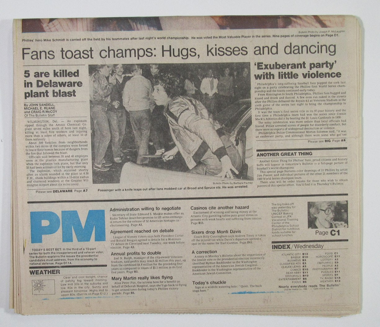 Philadelphia Phillies Win World Series-Oct 22 1980 The Bulletin "Phantastic"