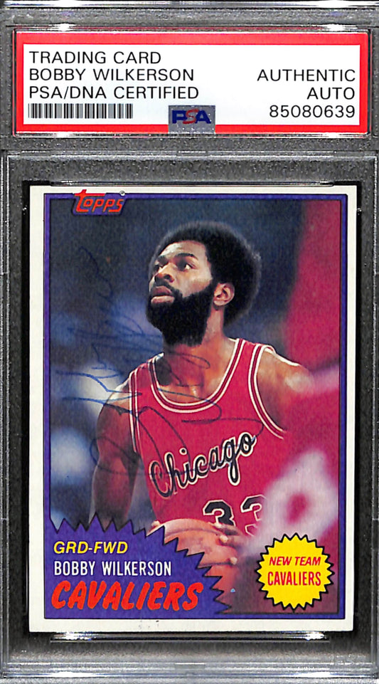 Bobby Wilkerson Signed 1981 Topps Card #70 Cleveland Cavaliers PSA/DNA 185086