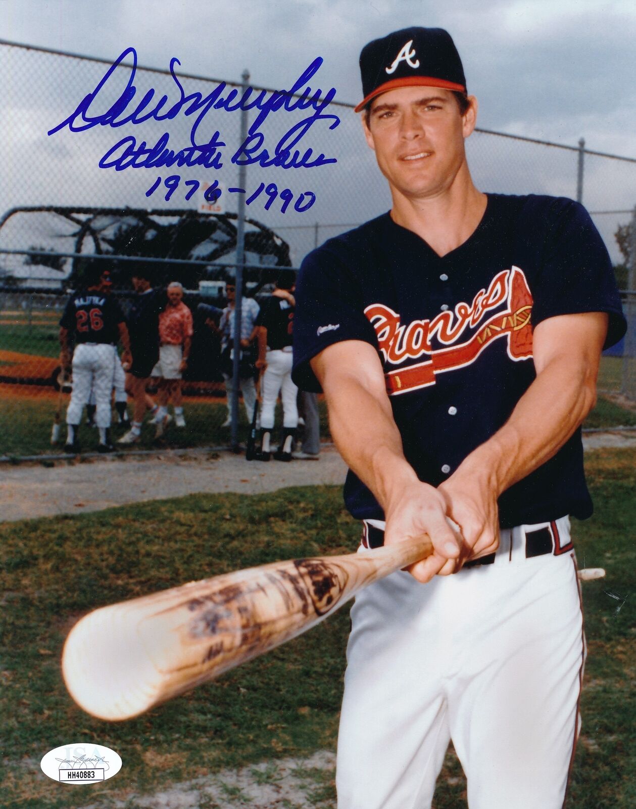 Dale Murphy Atlanta Braves Signed/Inscribed 8x10 Photo JSA 154003
