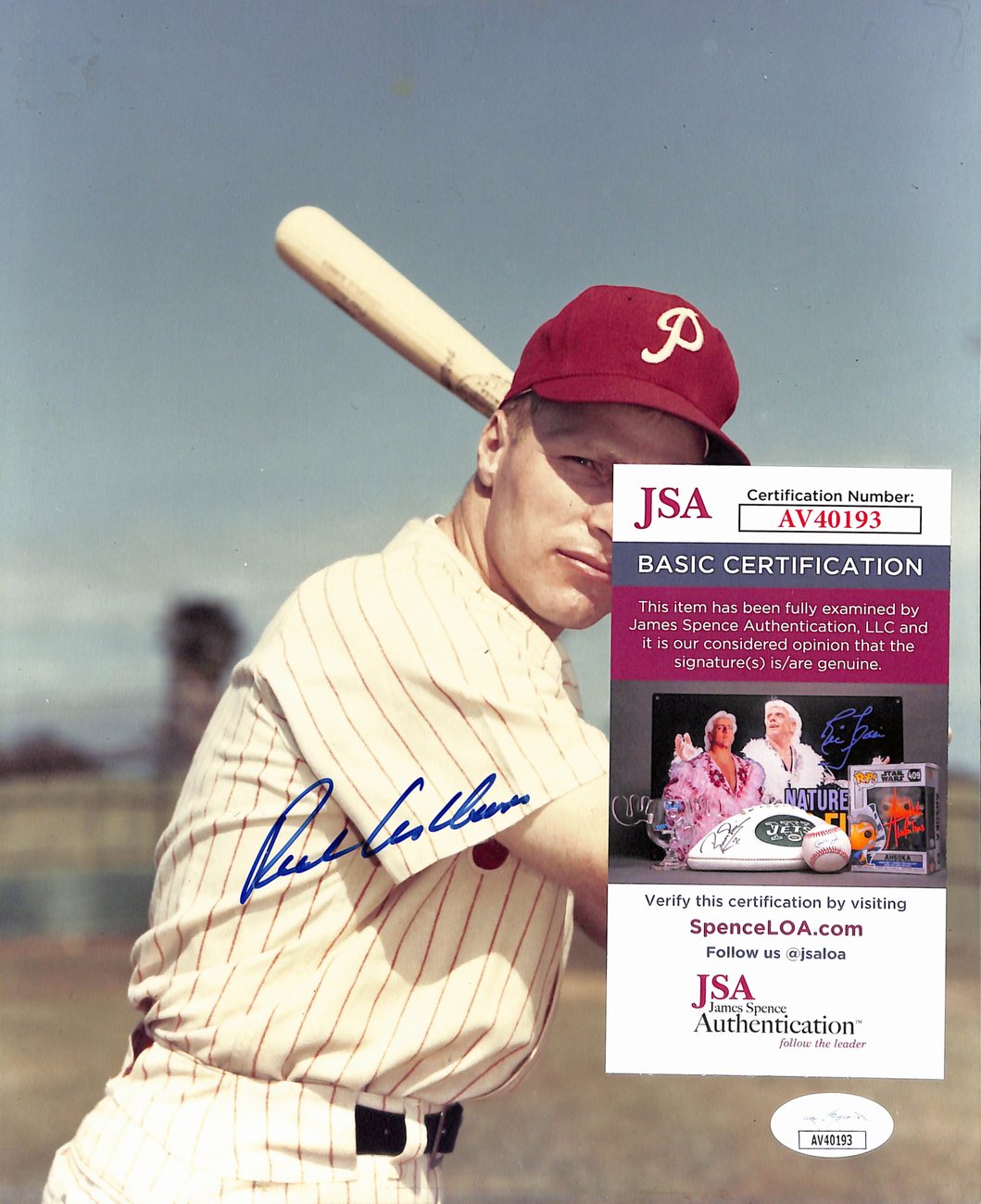 Rich Ashburn HOF Signed/Autographed 8x10 Photo Philadelphia Phillies JSA 190324