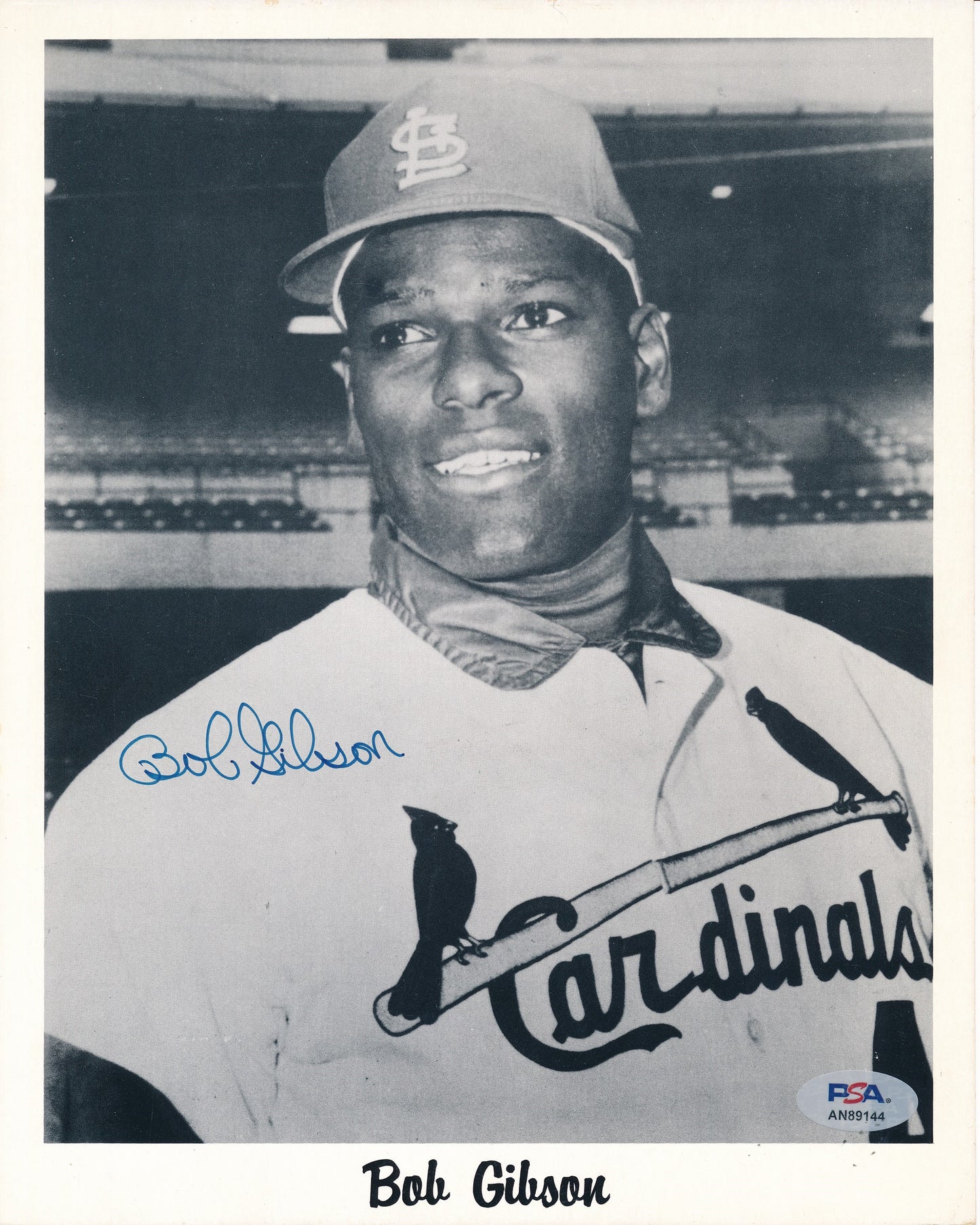 Bob Gibson HOF Signed/Auto 8x10 B/W Photo St. Louis Cardinals PSA/DNA 191852