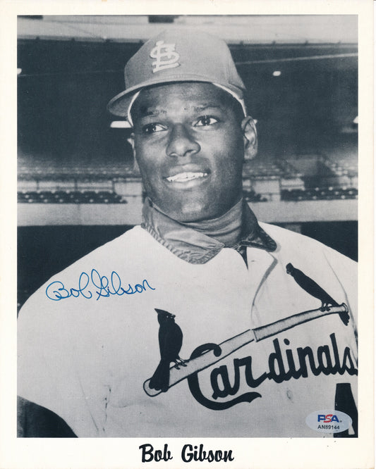 Bob Gibson HOF Signed/Auto 8x10 B/W Photo St. Louis Cardinals PSA/DNA 191852