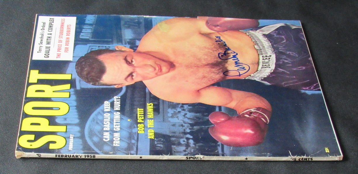 Carmen Basilio Signed February 1958 SPORT Magazine Boxing Champ JSA 187274