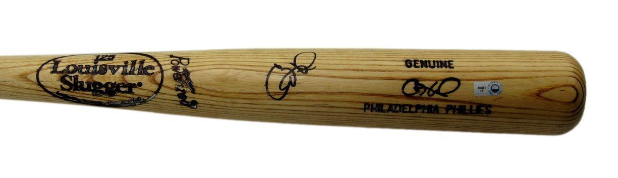 Cole Hamels Phillies Signed GAME READY Louisville Slugger Bat MLB 134182