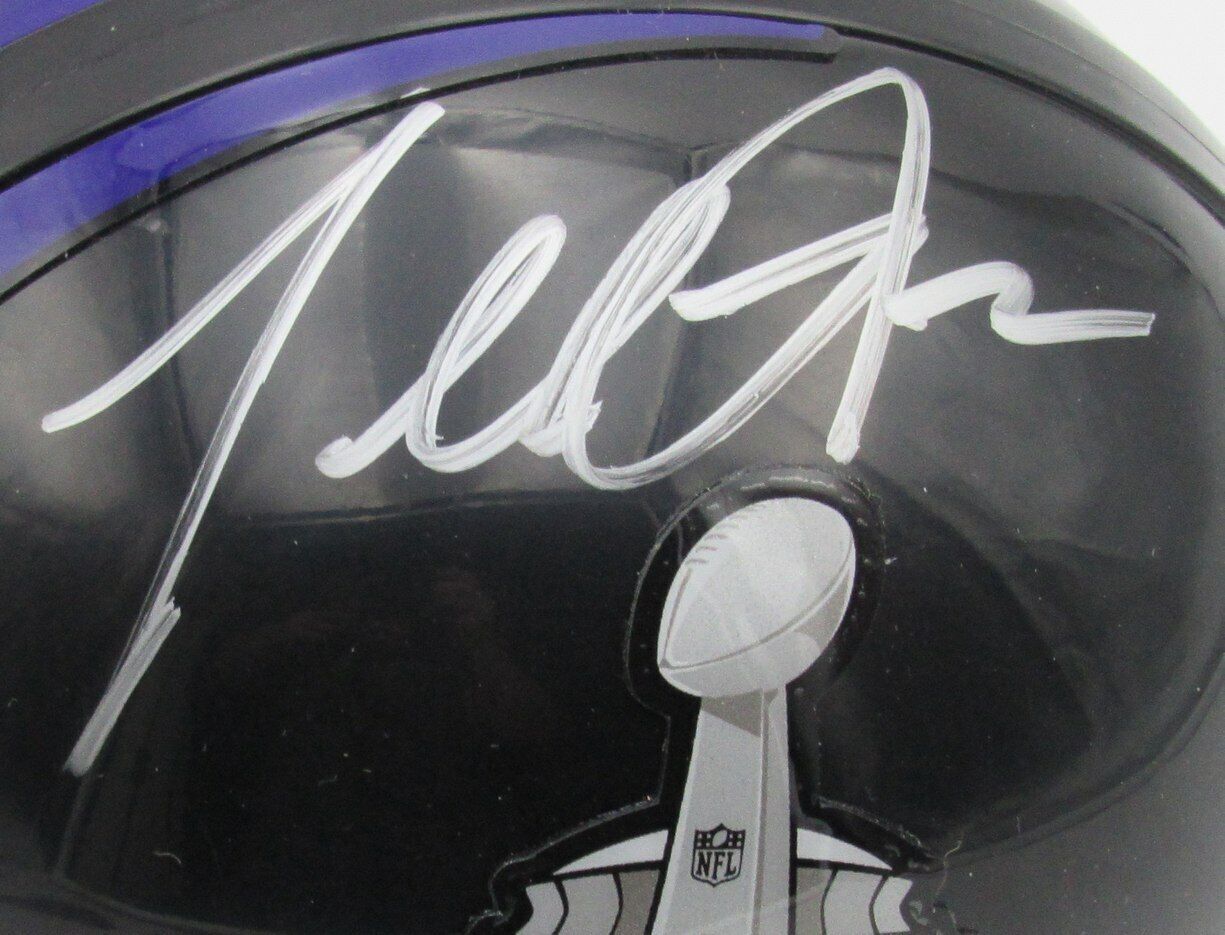 Terrell Suggs Autographed Mini Ravens Super Bowl XLVII Football Helmet Beckett