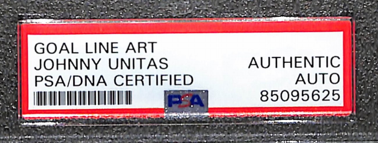 Johnny Unitas HOF Colts Autographed GLAC Enshrinee Proof 18/50 PSA/DNA 183808