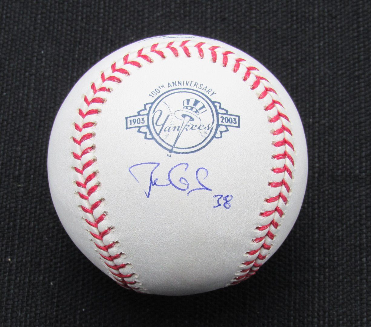 Ben Gamel Signed/Auto Yankees 100th OML Baseball JSA 186637