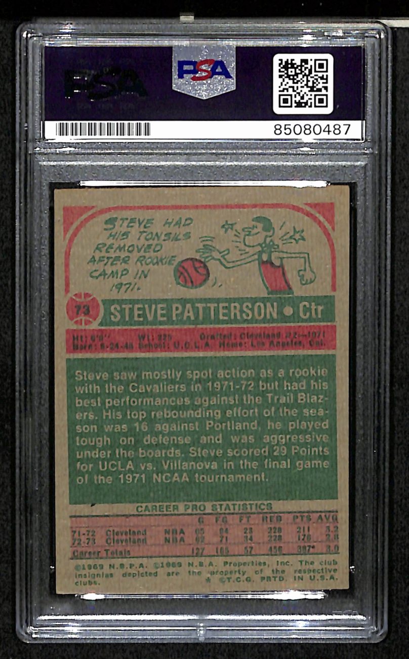 1973/74 TOPPS #3 Steve Patterson Auto/Signed Card PSA/DNA 185455