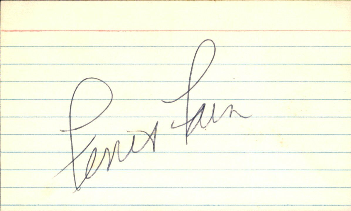 Ferris Fain Philadelphia Athletics d.2001 Signed/Auto 3x5 Index Card 162563