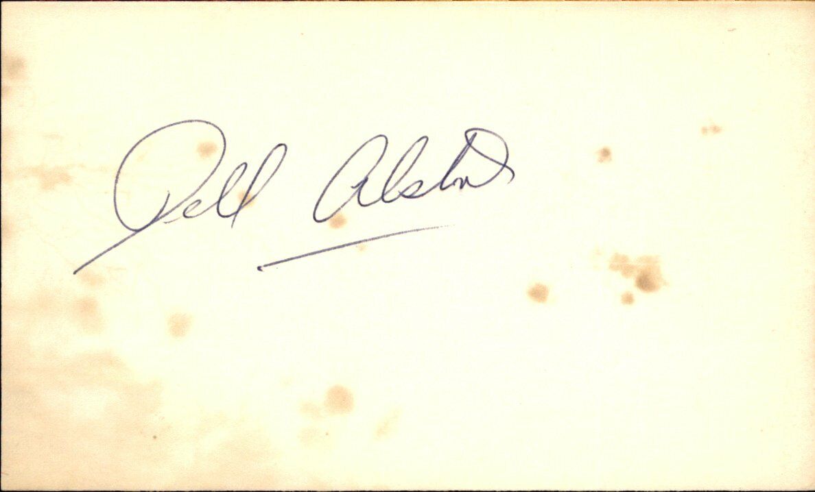 Dell Alston Yankees/A's/Indians Signed/Autographed 3x5 Index Card 162594