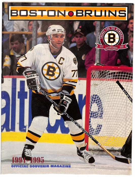 February 2 1995 Boston Bruins vs Ottawa Senators Offical Game Program 182009
