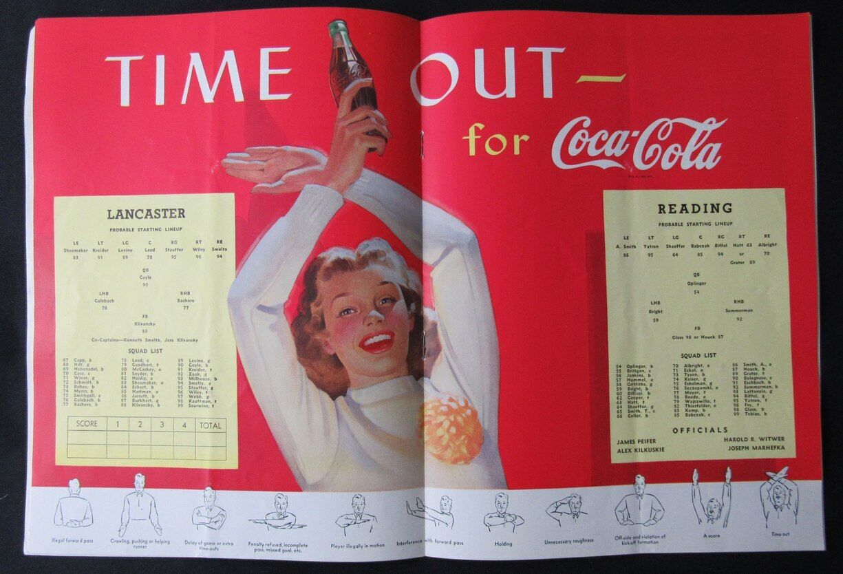 1945 Reading vs. Lancaster High School Football Game Program 11/03