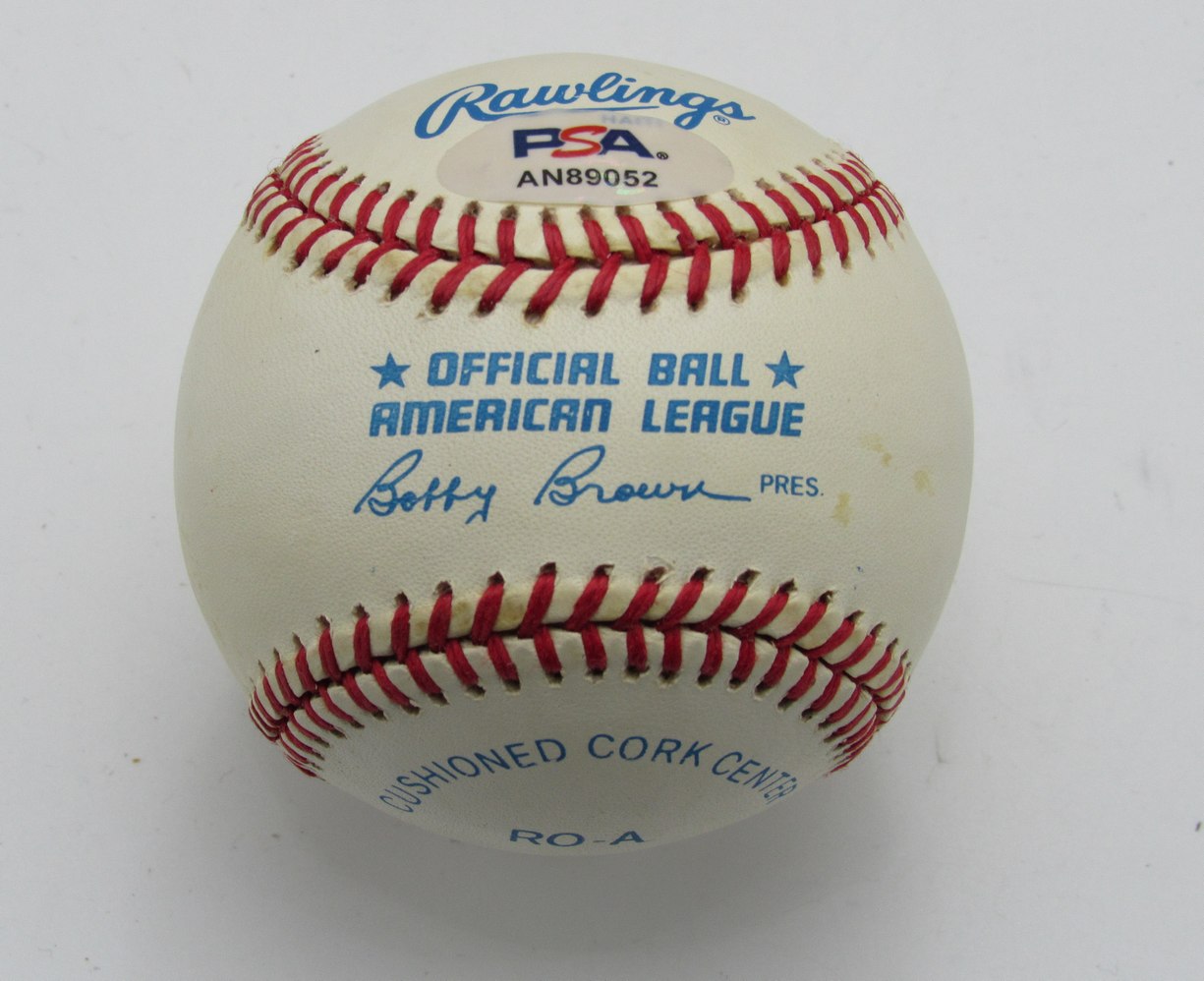 Jim "Catfish" Hunter HOF Signed/Autographed OAL Baseball Oakland A's PSA 191696