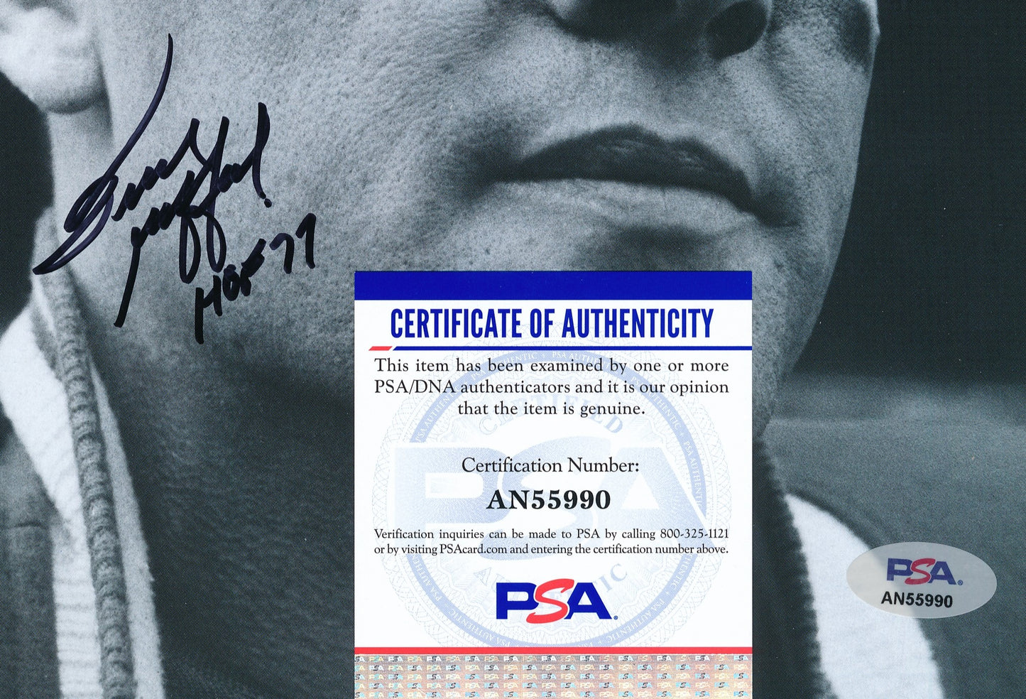 Frank Gifford HOF Signed/Inscribed 8x10 Magazine Photo Giants PSA/DNA 188126