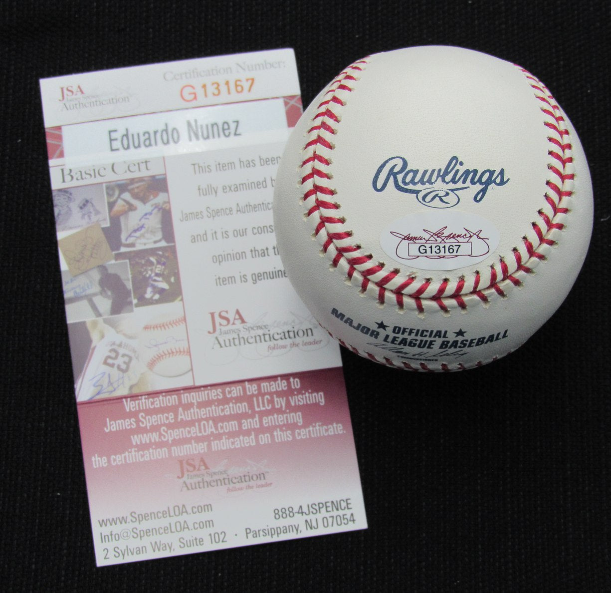 Eduardo Nunez Signed/Auto Yankees 100th OML Baseball JSA 186683