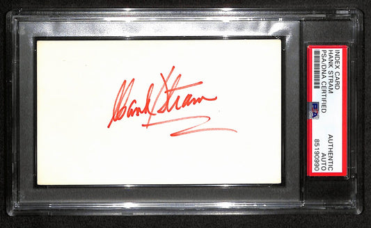 Hank Stram HOF Signed/Auto 3x5 Index Card Kansas City Chiefs PSA/DNA 187474
