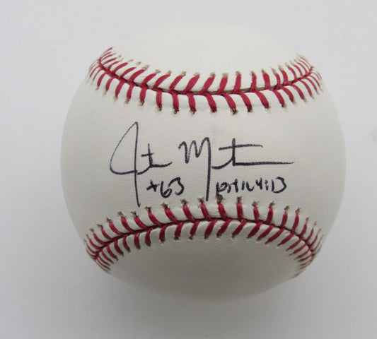 Justin Masterson Autographed OML Baseball Cleveland Indians 180073