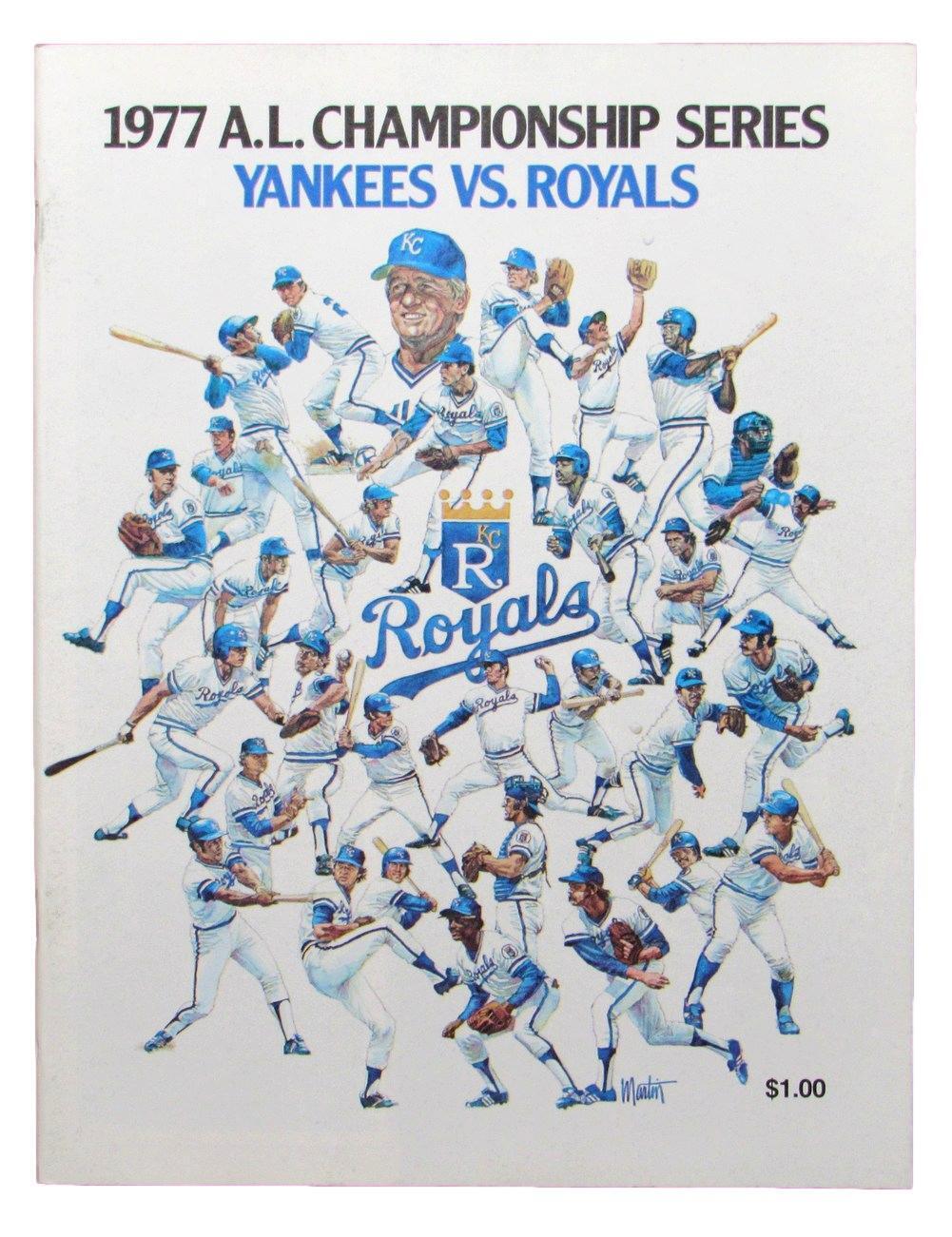 1977 ALCS Program New York Yankees vs. Kansas City Royals