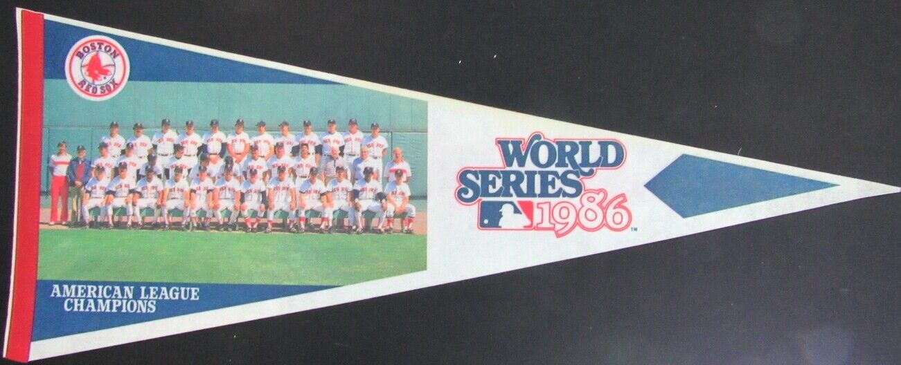 1986 Boston Red Sox American League Champions Picture 12"X30" Pennant  157965