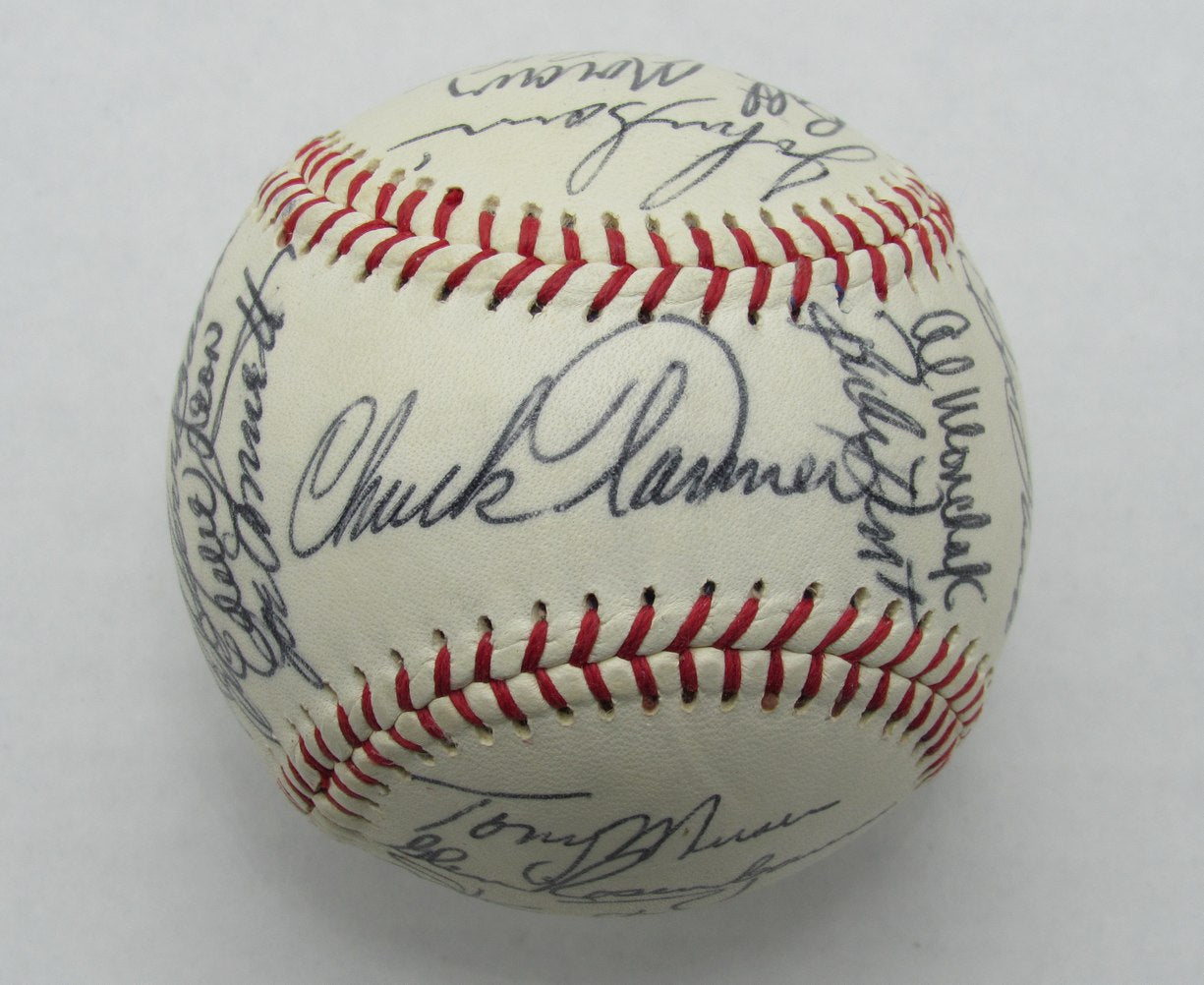 1974 White Sox Team signed by 22 Baseball Santo (HOF) Tanner Allen Wood 184934