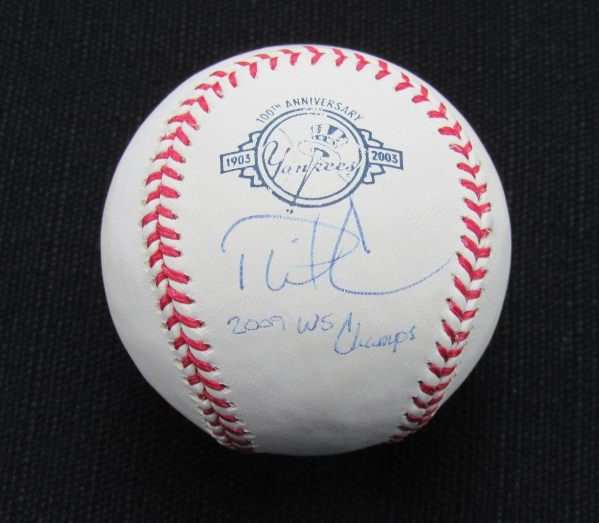 Phil Coke Signed/Auto Yankees 100th OML Baseball MAB Inscr 187050