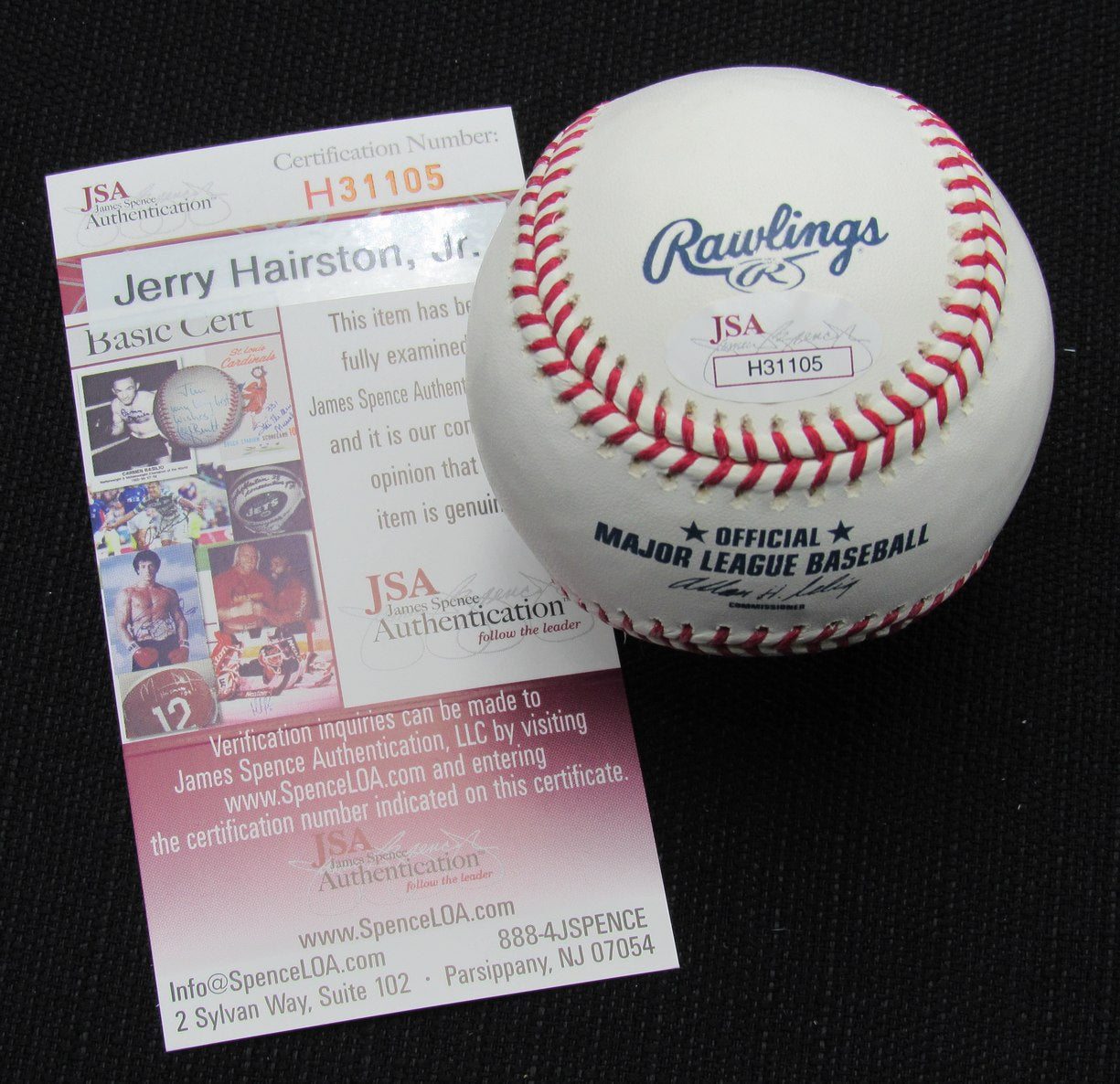 Jerry Hairston JR Signed/Auto Yankees 100th OML Baseball JSA 186639
