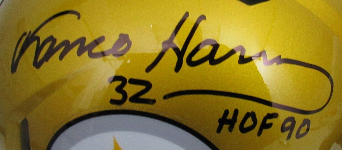Franco Harris Signed Steelers Full Size Flash Authentic Helmet Beckett 165184