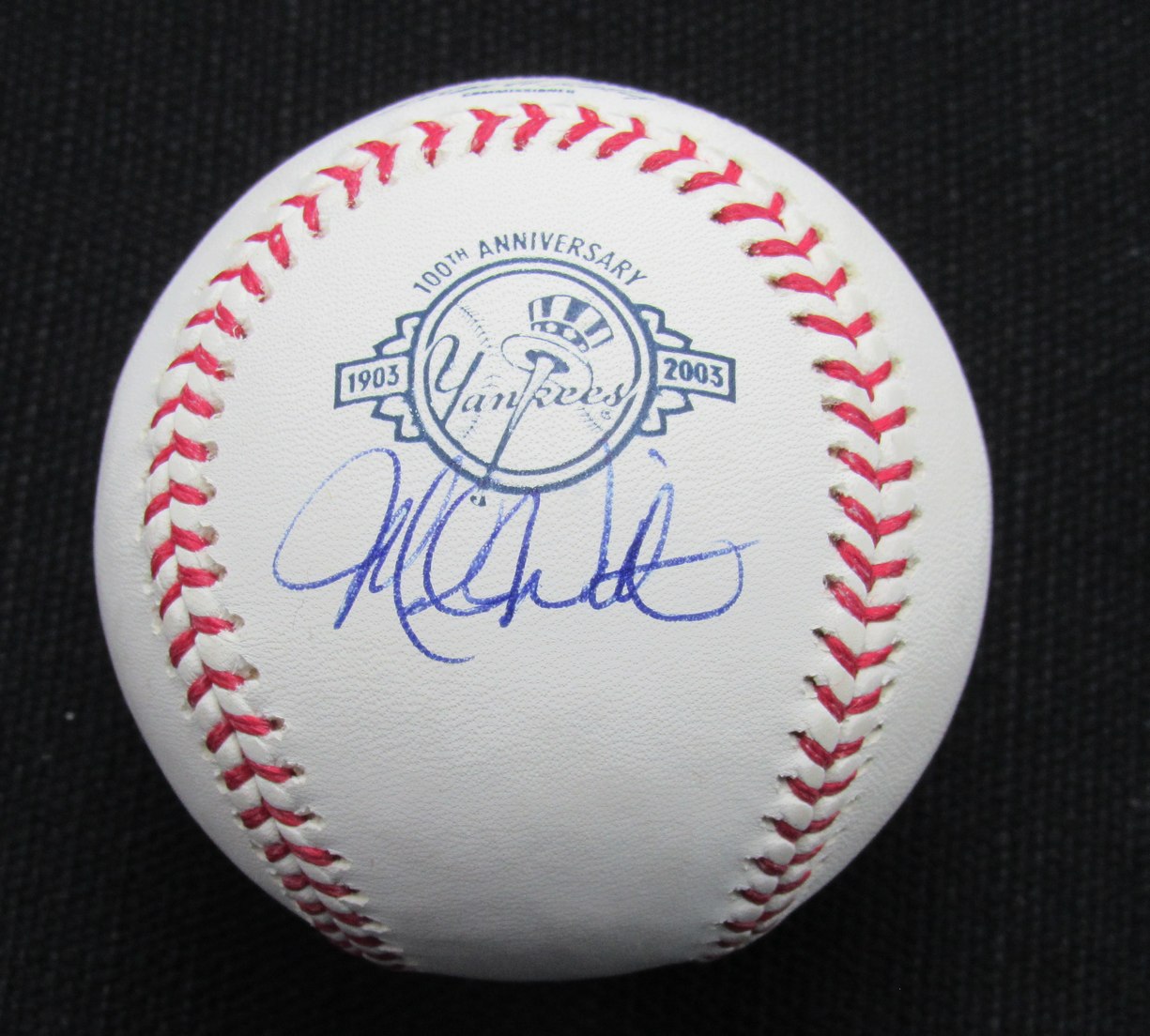Mike Witt Signed/Auto Yankees 100th OML Baseball MAB 187061