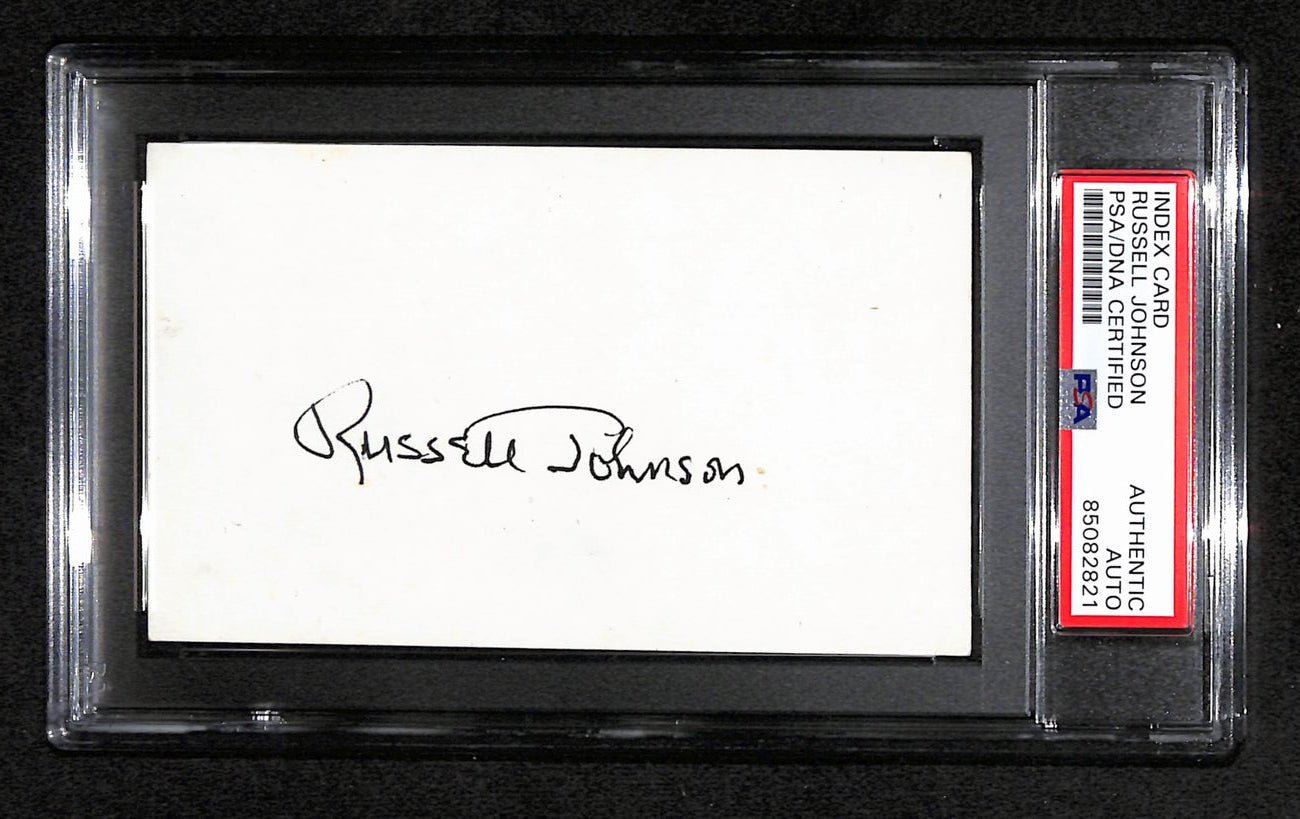 Russell Johnson Signed 3x5 Index Card "Gilligan's Island" PSA/DNA 183958