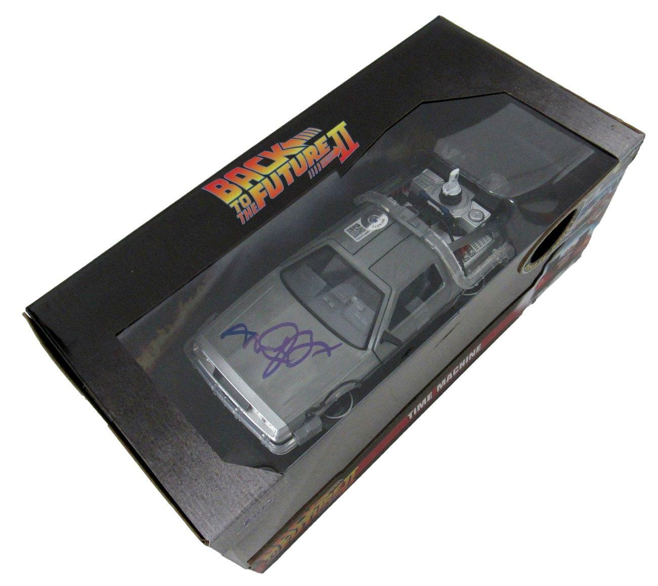 Michael J Fox Signed Delorean Diecast Car Back To Future Beckett Wit 162932