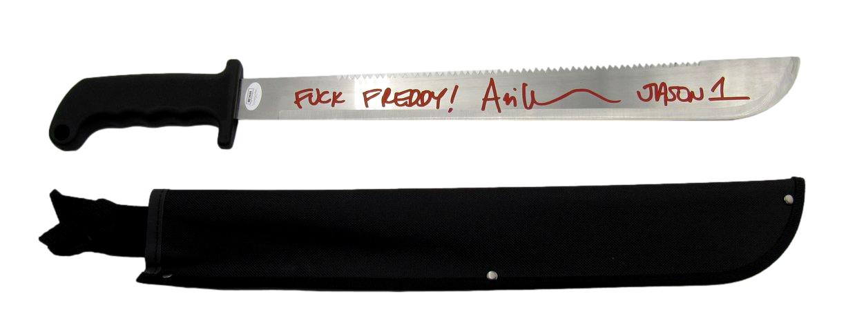 Ari Lehman Signed/Inscribed Machete "Friday the 13th" JSA 191577