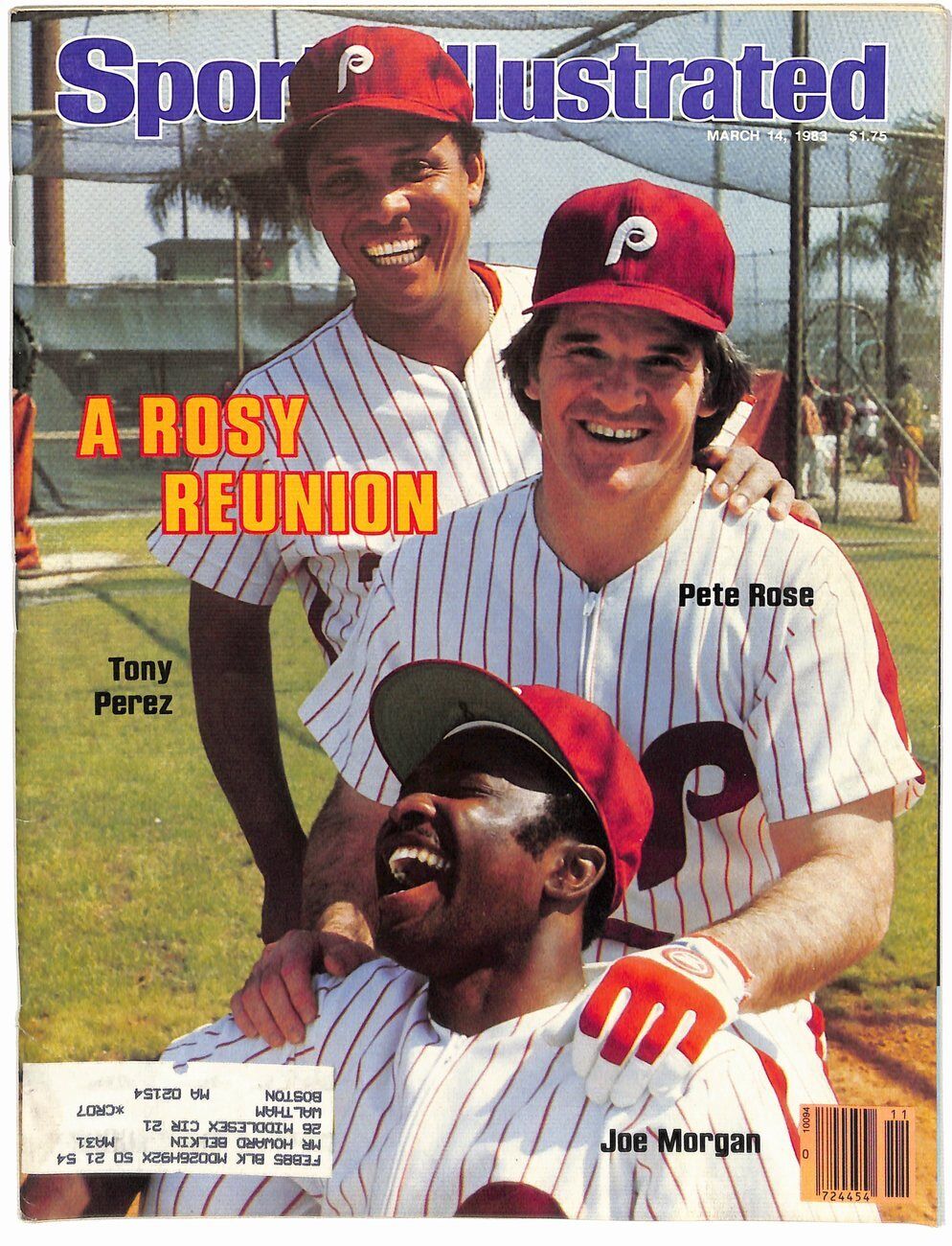 March 14, 1983 Tony Perez/Pete Rose/Joe Morgan Phillies Sports Illustrated