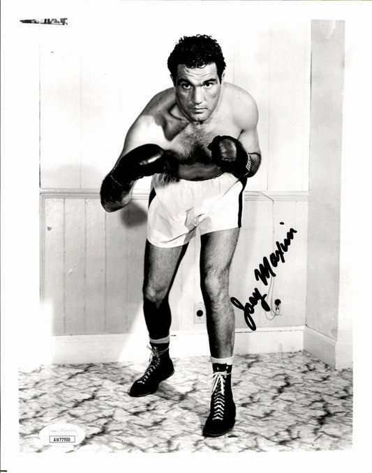 Joey Maxim Signed/Autographed 8x10 B/W Boxing Photo JSA 191044