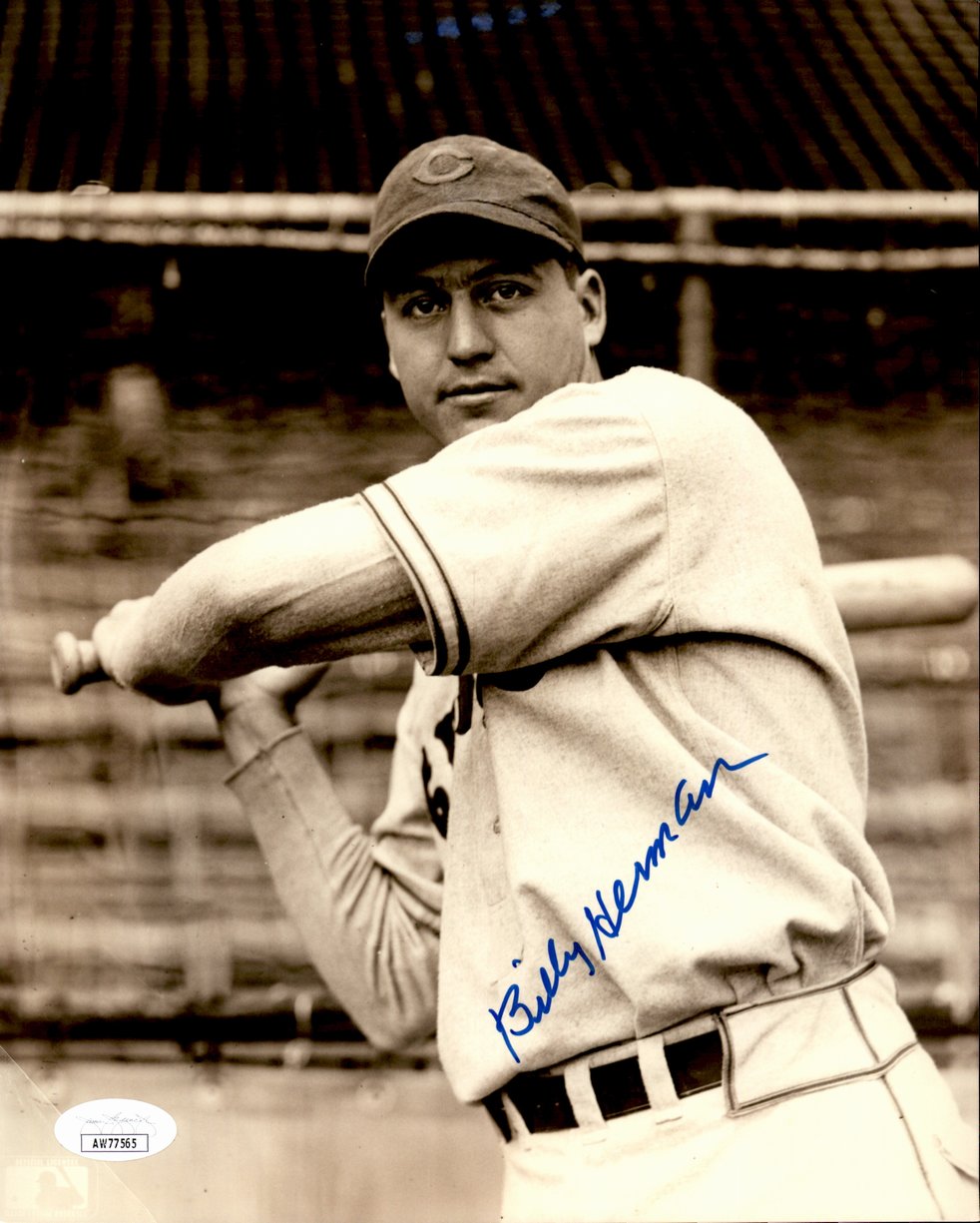 Billy Herman HOF Signed/Autographed 8x10 Photo Chicago Cubs JSA 191426