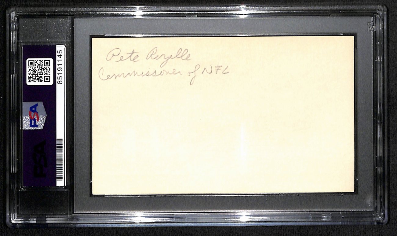 Pete Rozelle Signed/Auto 3x5 Index Card NFL Commissioner PSA/DNA 187486