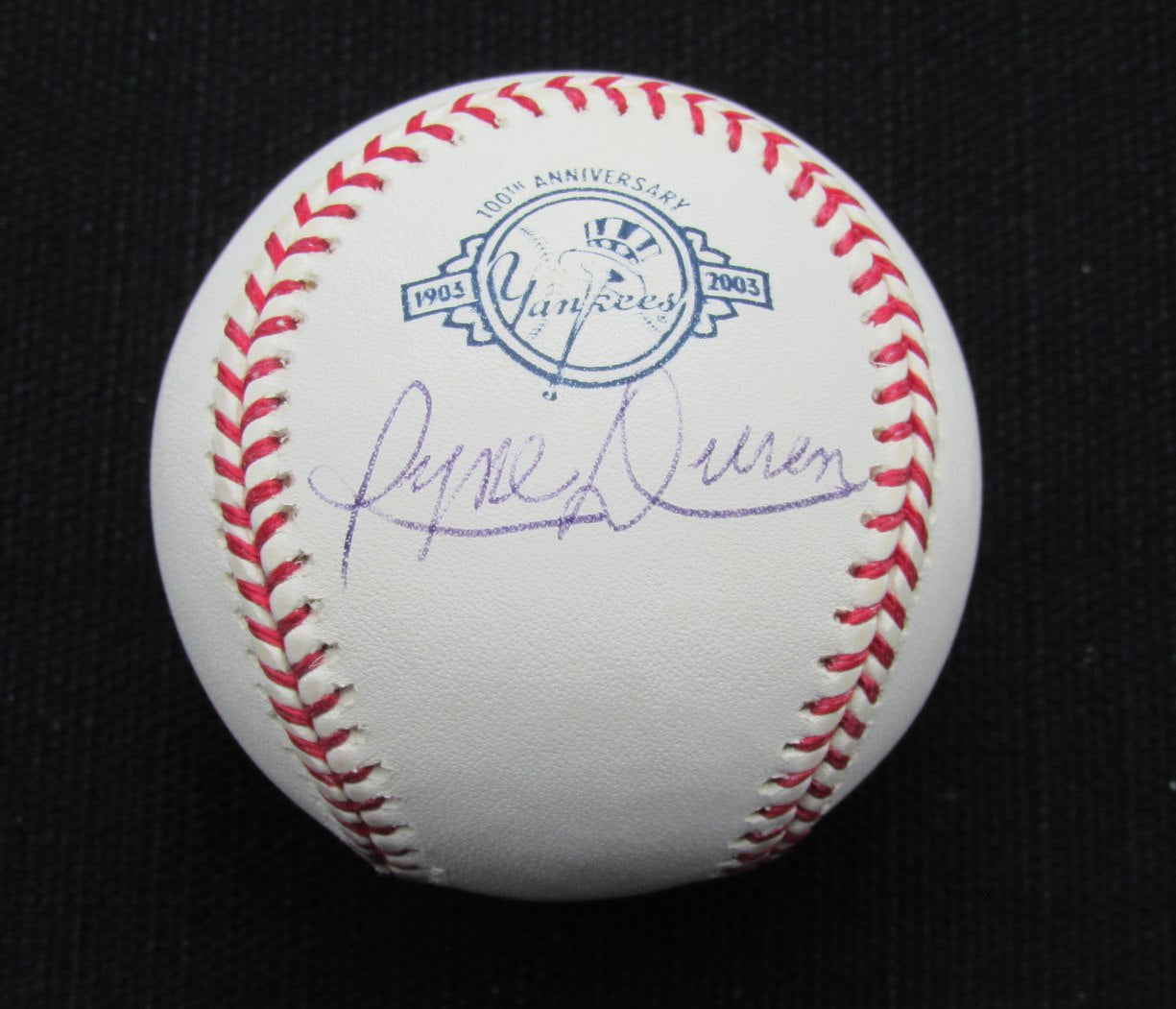 Ryne Duren Signed/Auto Yankees 100th OML Baseball JSA 186626