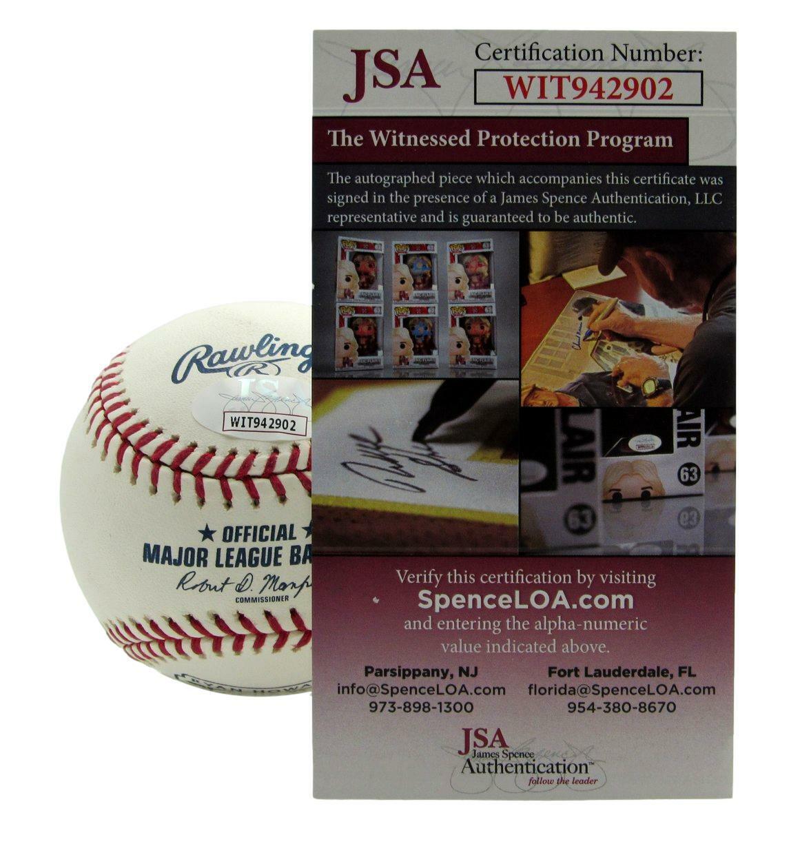 Ryan Howard Phillies Signed Commem. OML Baseball with Logo in Case JSA 165760