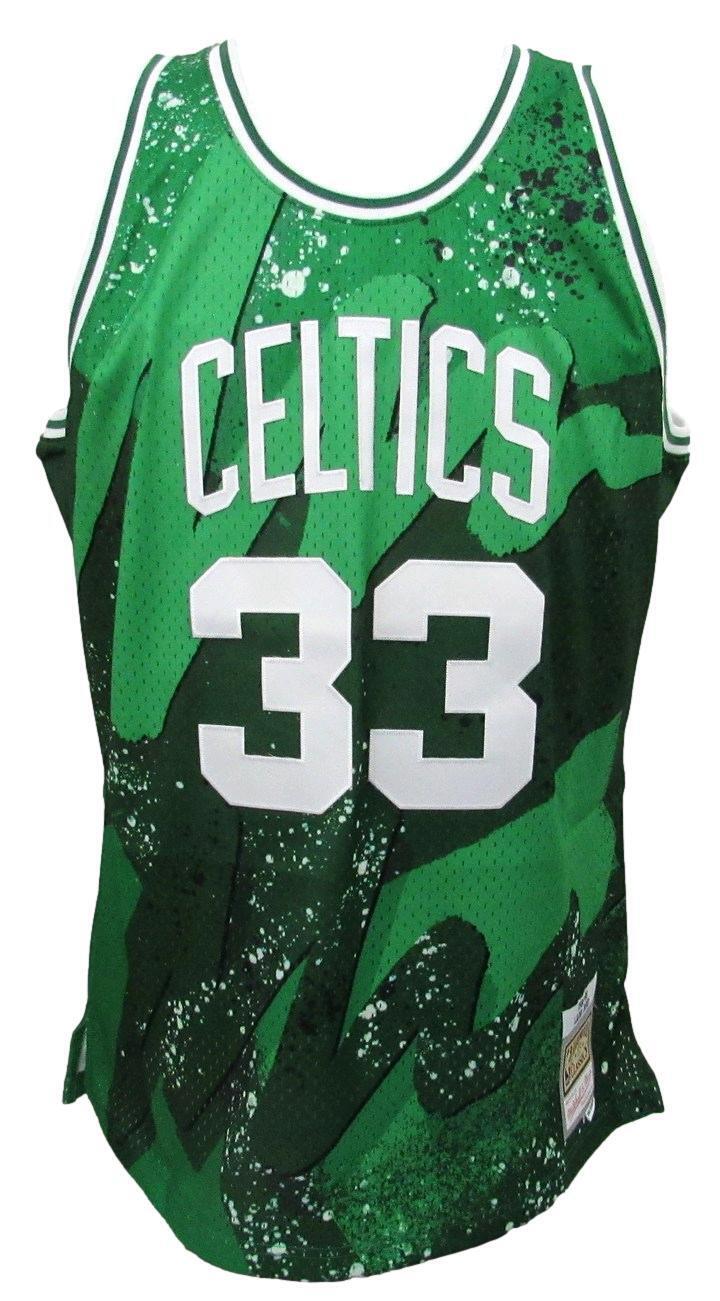 Larry Bird Autographed Green Mitchell Ness Hyper Swingman Jersey PSA/DNA 179395