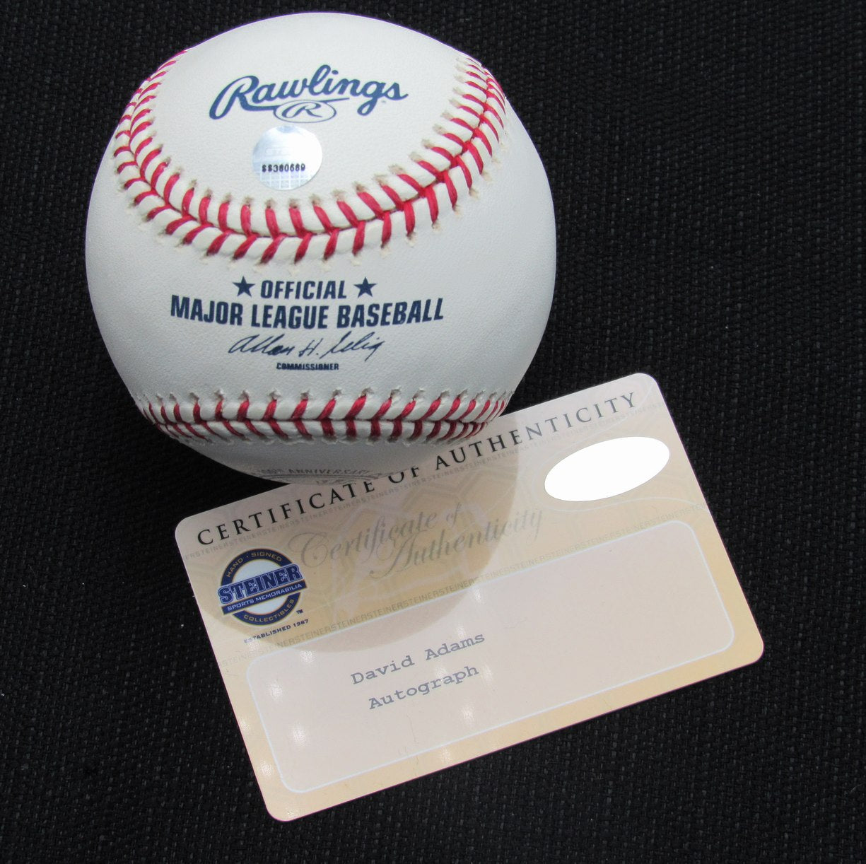 David Adams Signed/Auto Yankees 100th OML Baseball Inscr STEINER 187134
