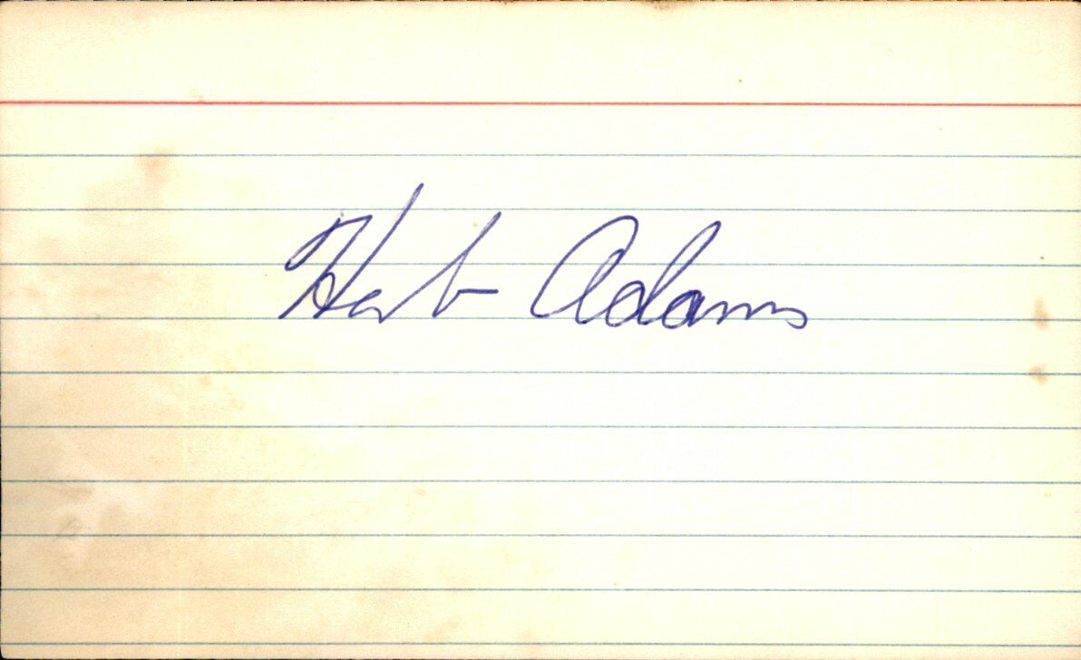 Herb Adams Chicago White Sox d.2012 Signed/Autographed 3x5 Index Card 162704