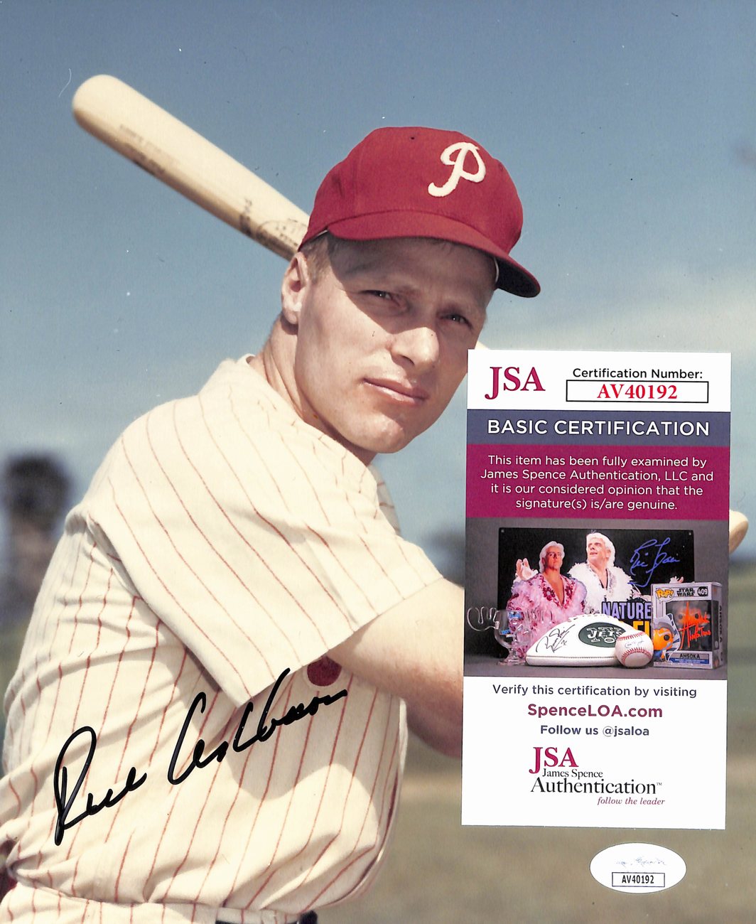 Rich Ashburn HOF Signed/Autographed 8x10 Photo Philadelphia Phillies JSA 190332