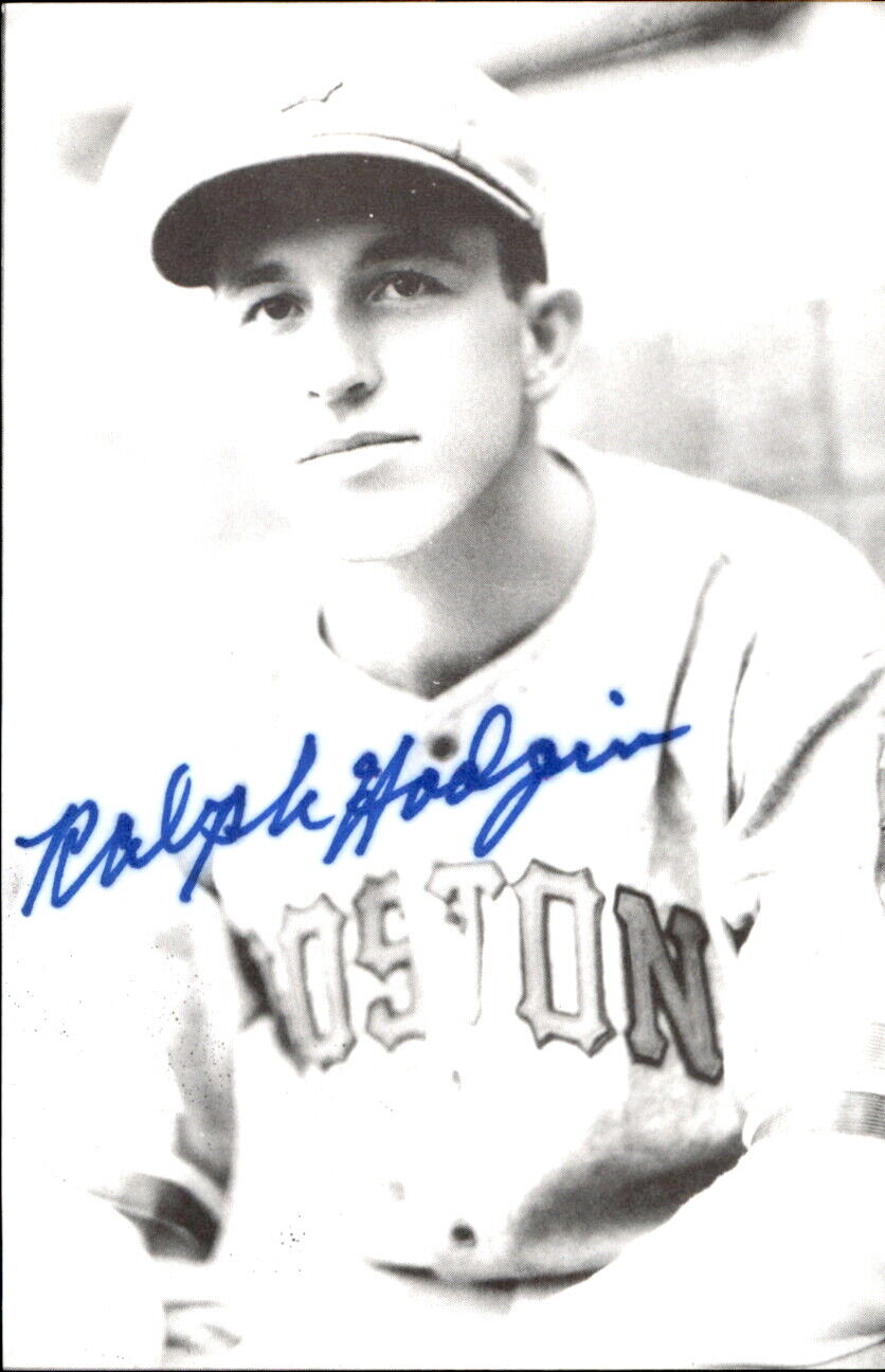 Ralph Hodgin Boston Braves d. 2011 Signed/Auto 3x5 Photo 178460