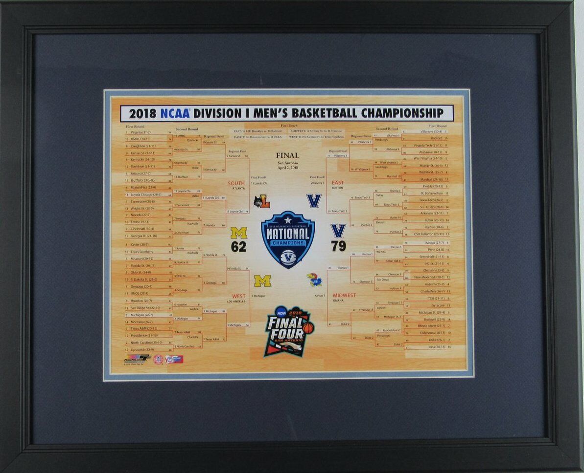 Villanova 2018 NCAA Bracket 11x14 Photo Framed Unsigned 136046
