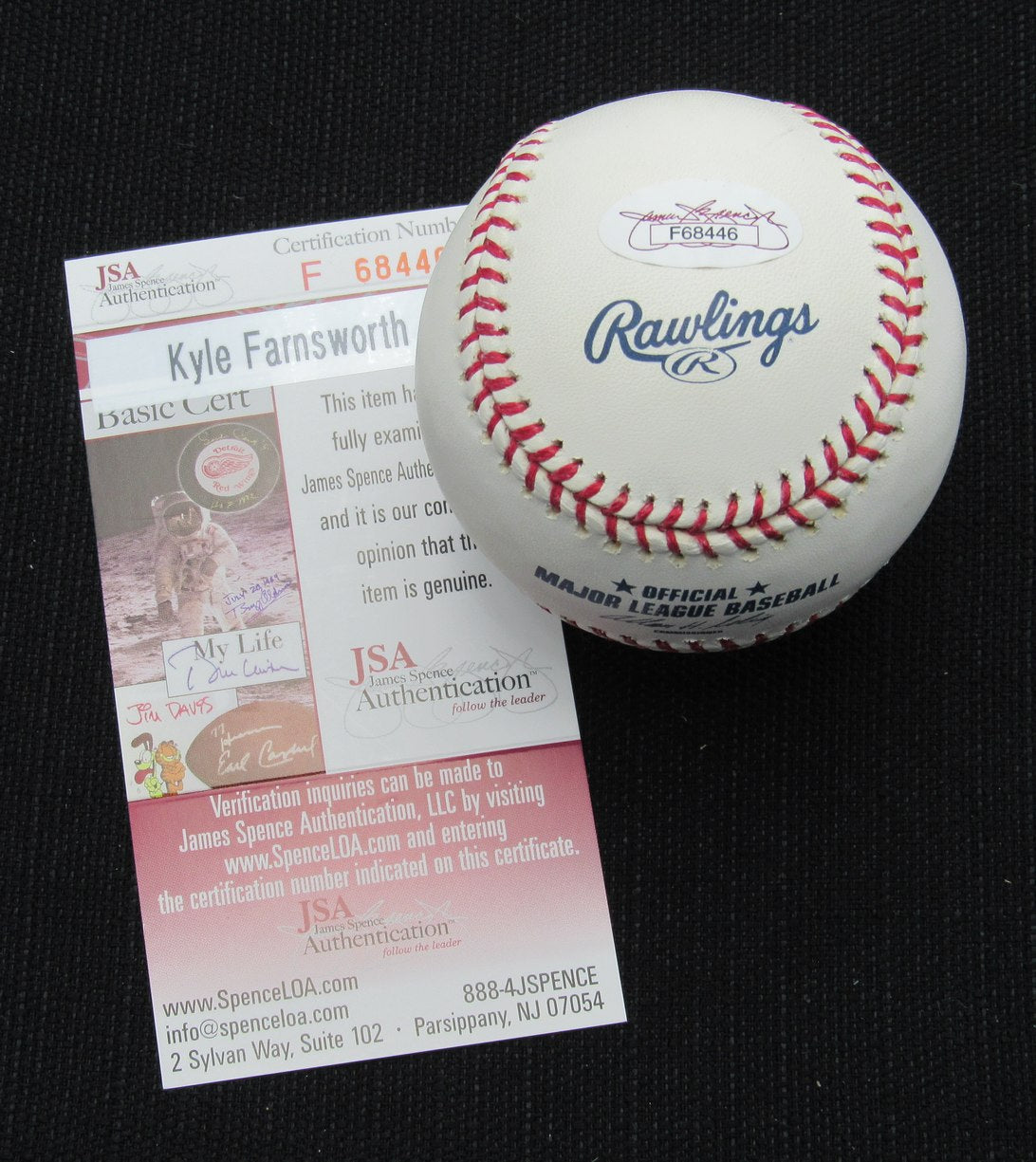 Kyle Farnsworth Signed/Auto Yankees 100th OML Baseball JSA 186641
